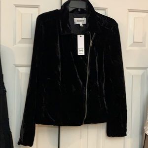 ❤️ NWT$115 BB Dakota black velveteen moto jacket runs small